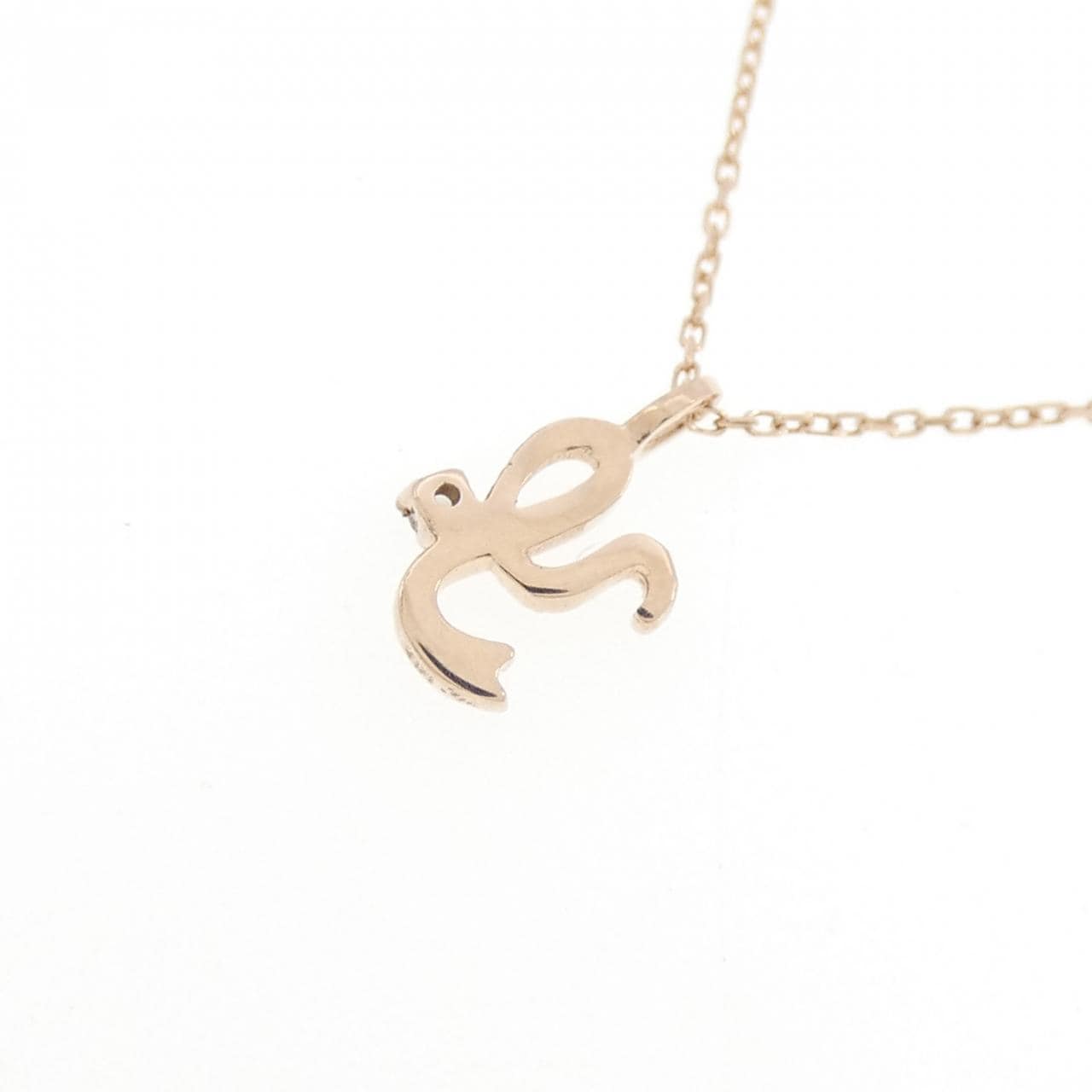 K10PG イニシャルY ダイヤモンド ネックレス