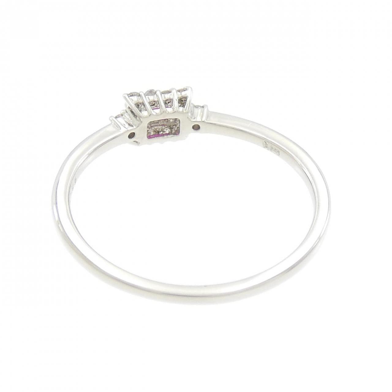 【新品】PT ルビー リング 0.09CT