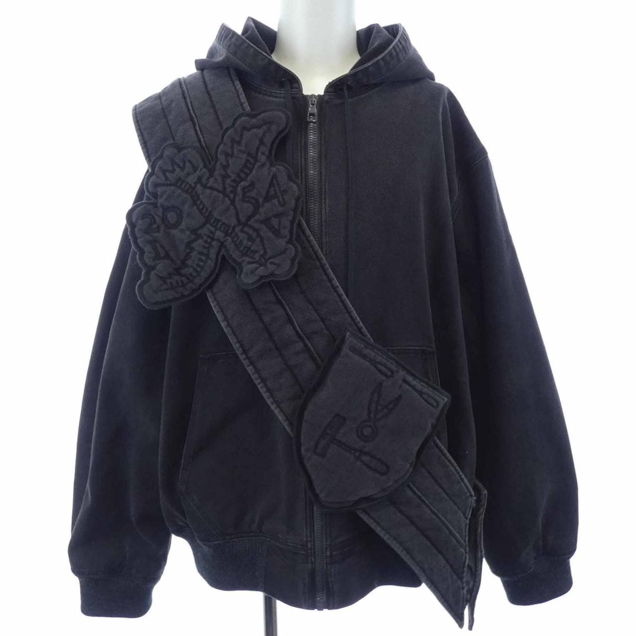 ルイヴィトン LOUIS VUITTON ジップスローデニムフーディウィズサッシュアンドパッチ HHA61WRDH ブルゾン