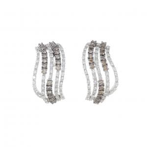 K18WG ダイヤモンド ピアス 1.26CT