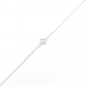 K18WG ソリティア ダイヤモンド ブレスレット 0.1CT