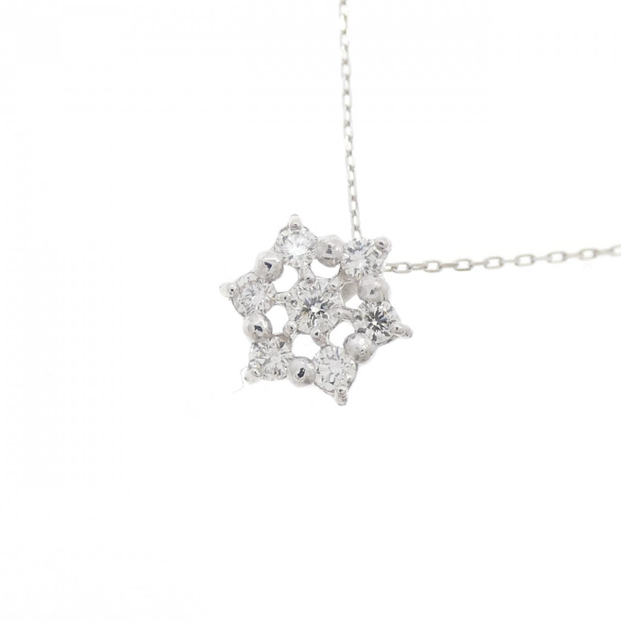 K18WG ダイヤモンド ネックレス 0.20CT