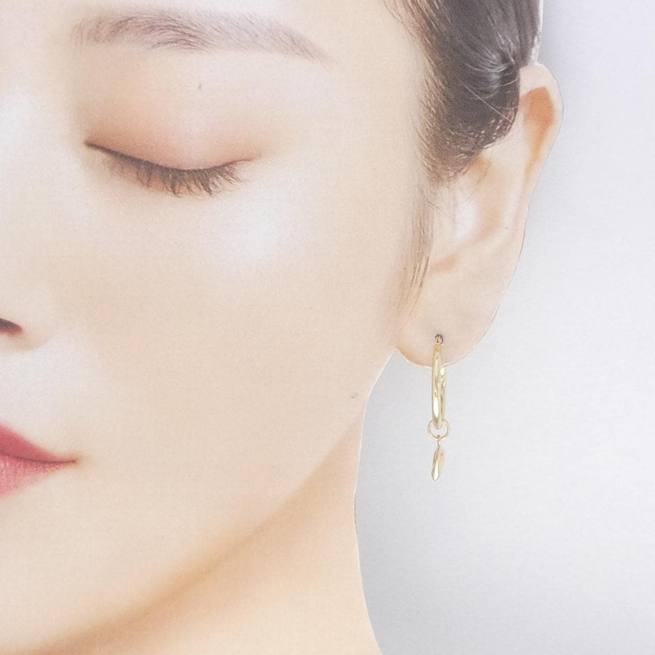 K18YG 2WAY ハート ピアス