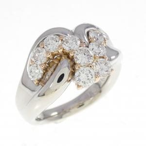 PT950/K18PG ダイヤモンド リング 1.03CT