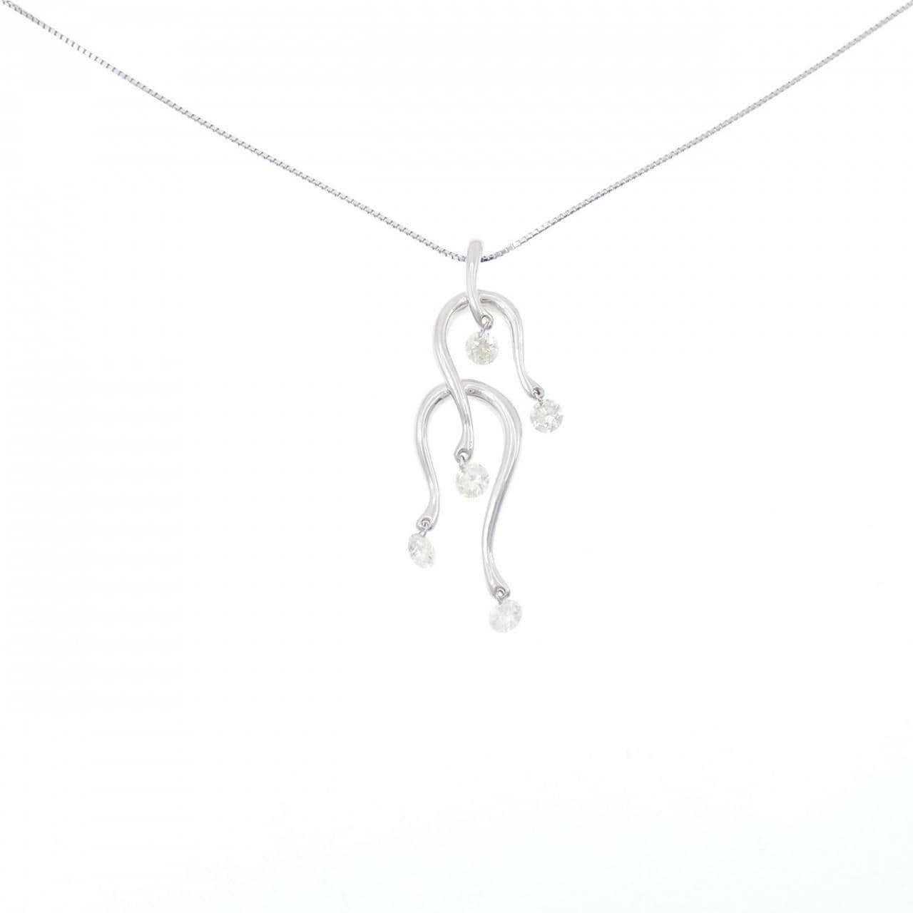 K18WG ダイヤモンド ネックレス 0.91CT