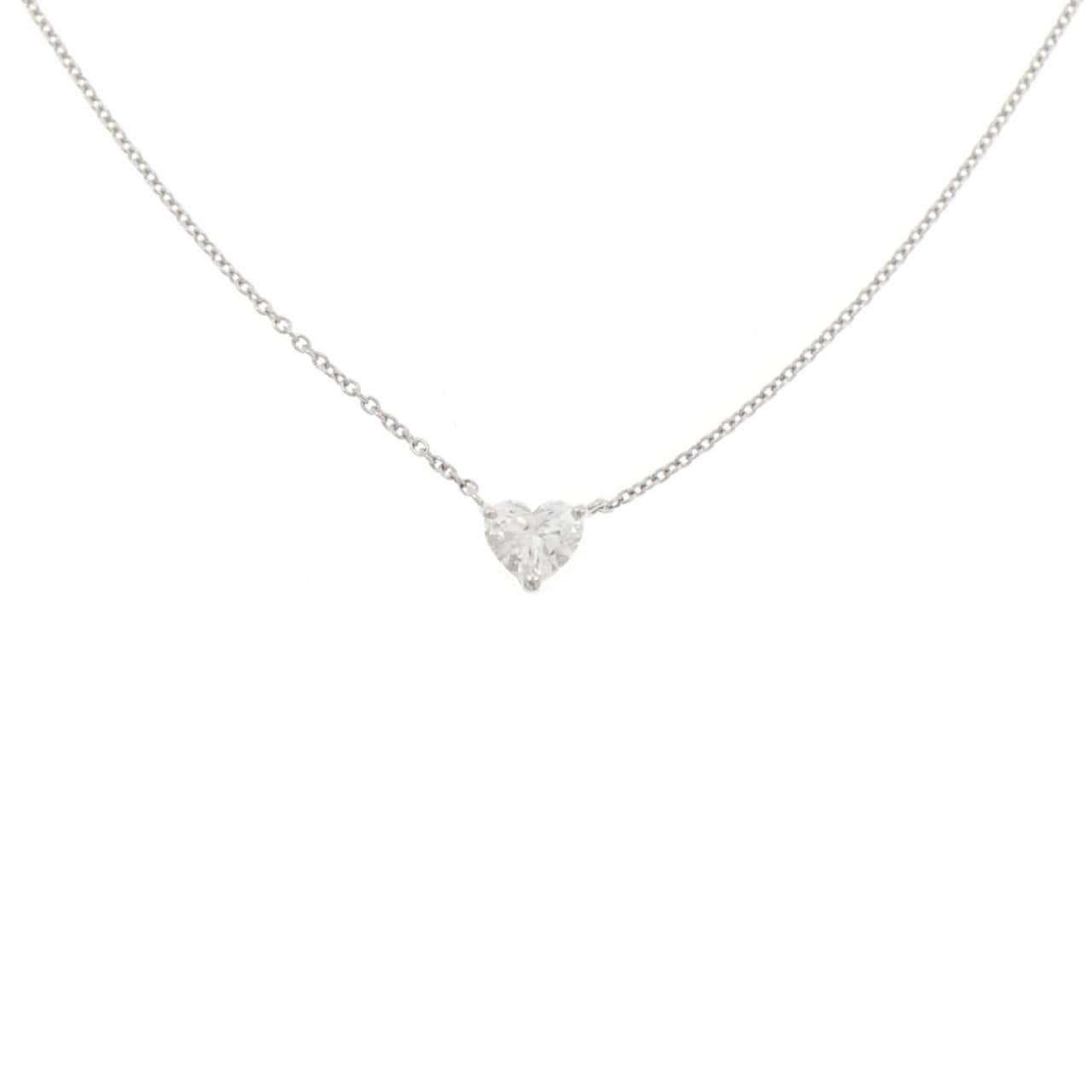 【リメイク】PT900/PT850 ダイヤモンド ネックレス 0.351CT F SI1 ハートシェイプ