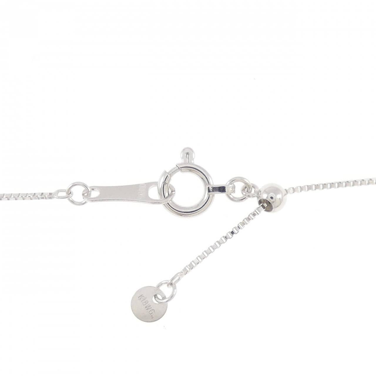 K18WG ダイヤモンド ネックレス 0.15CT