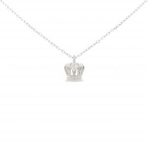 K10WG クラウン ダイヤモンド ネックレス 0.05CT