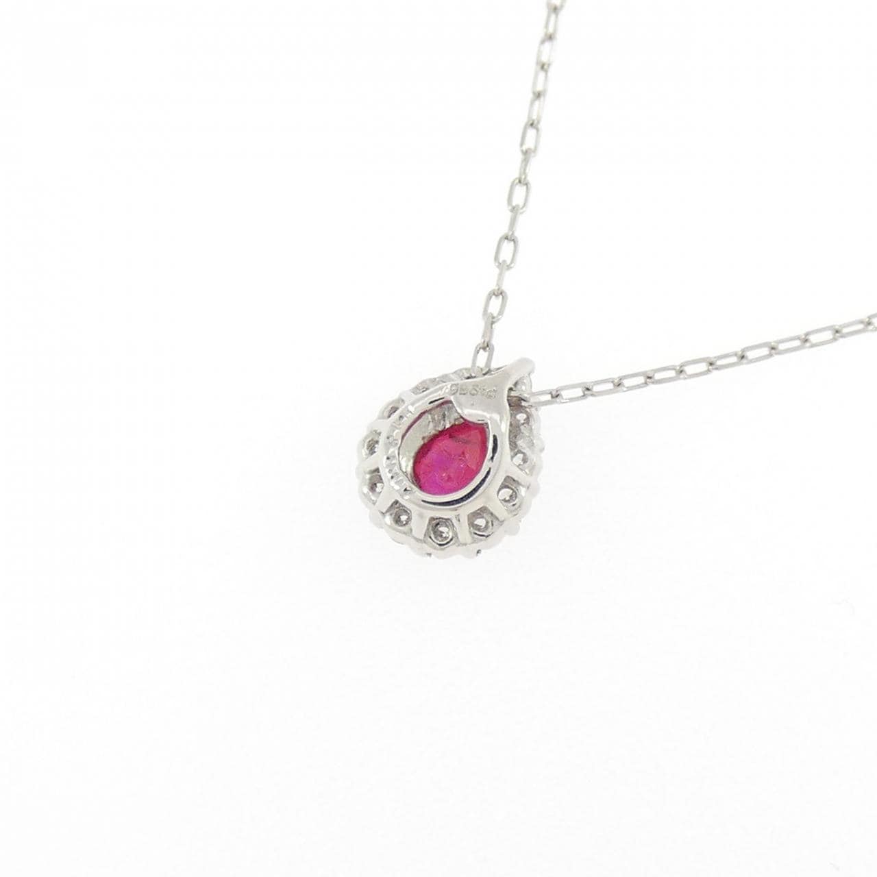 PT950/PT850 ルビー ネックレス 0.13CT