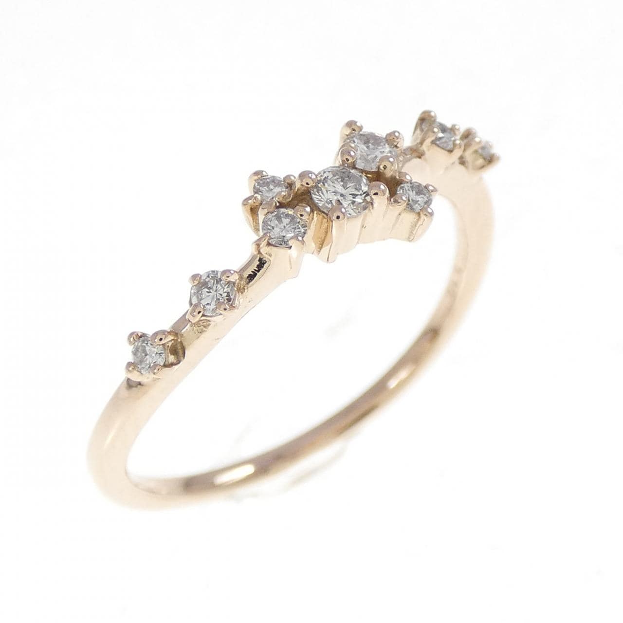 K18PG ダイヤモンド リング 0.15CT