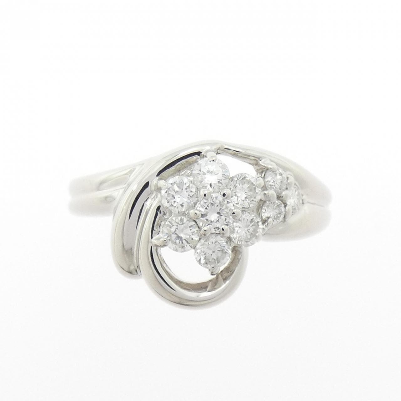 PT900 フラワー ダイヤモンド リング 0.50CT