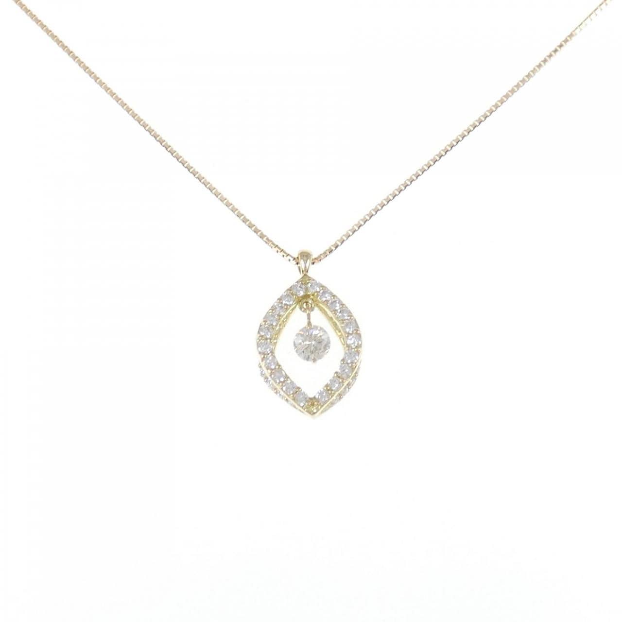 [BRAND NEW] K18YG Diamond Necklace 0.202CT E SI2 Good