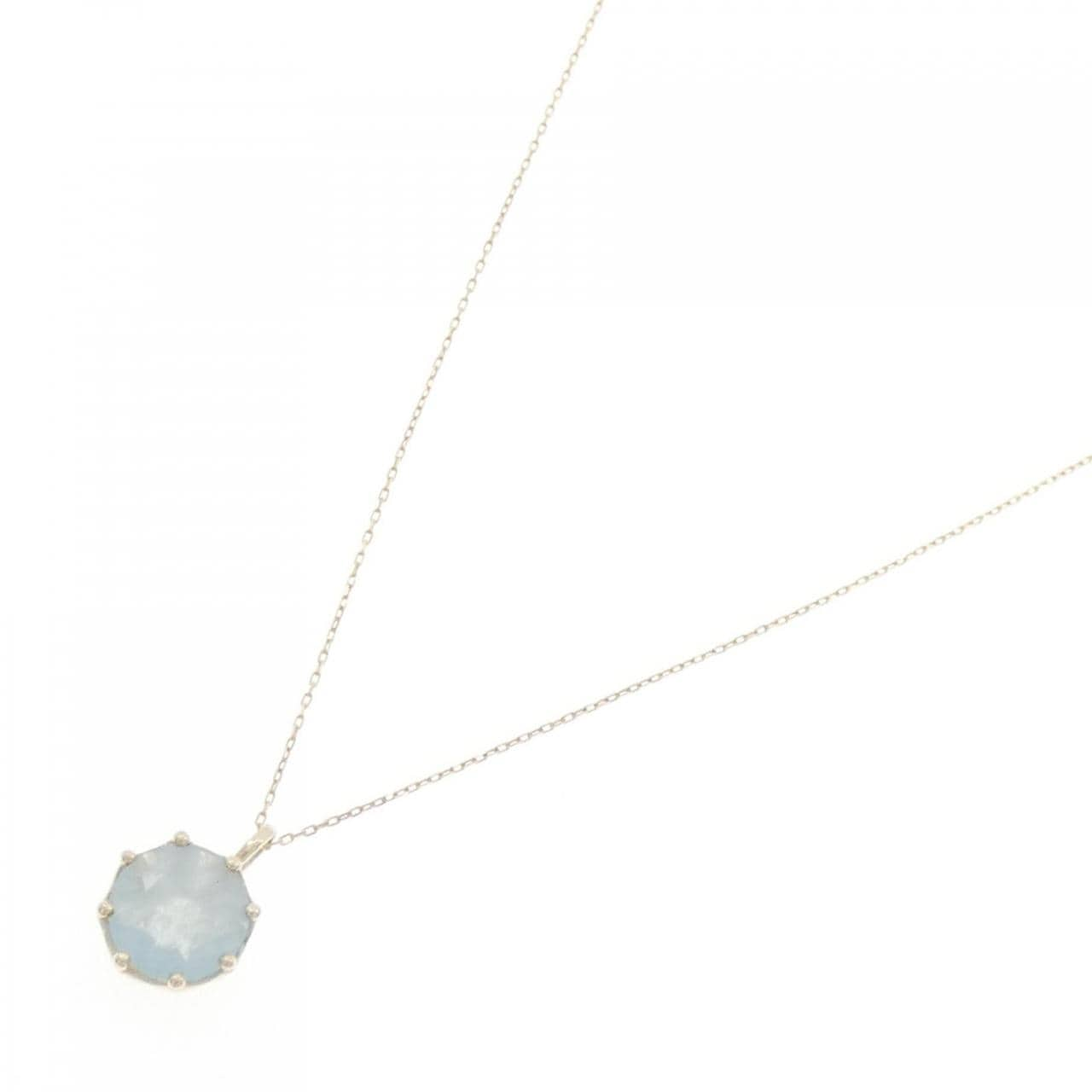 [BRAND NEW] K10YG Aquamarine Necklace