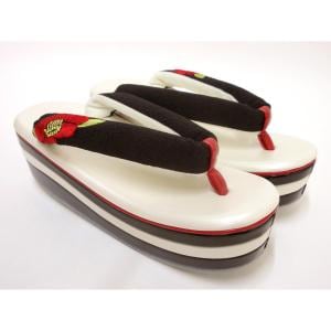 【新品】女草履　椿　Ｆサイズ