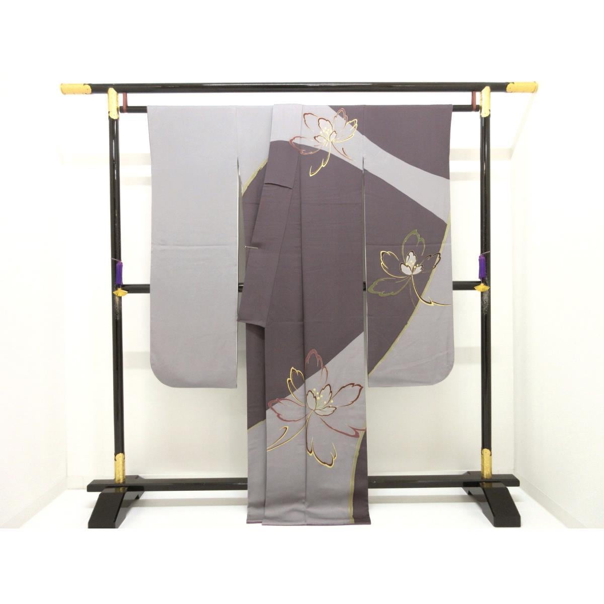 振袖　友禅金彩加工　きもの・長襦袢　２点セット