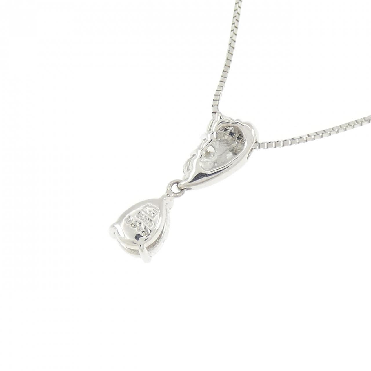 PT900/PT850 ダイヤモンド ネックレス 0.509CT D SI1 ペアシェイプ