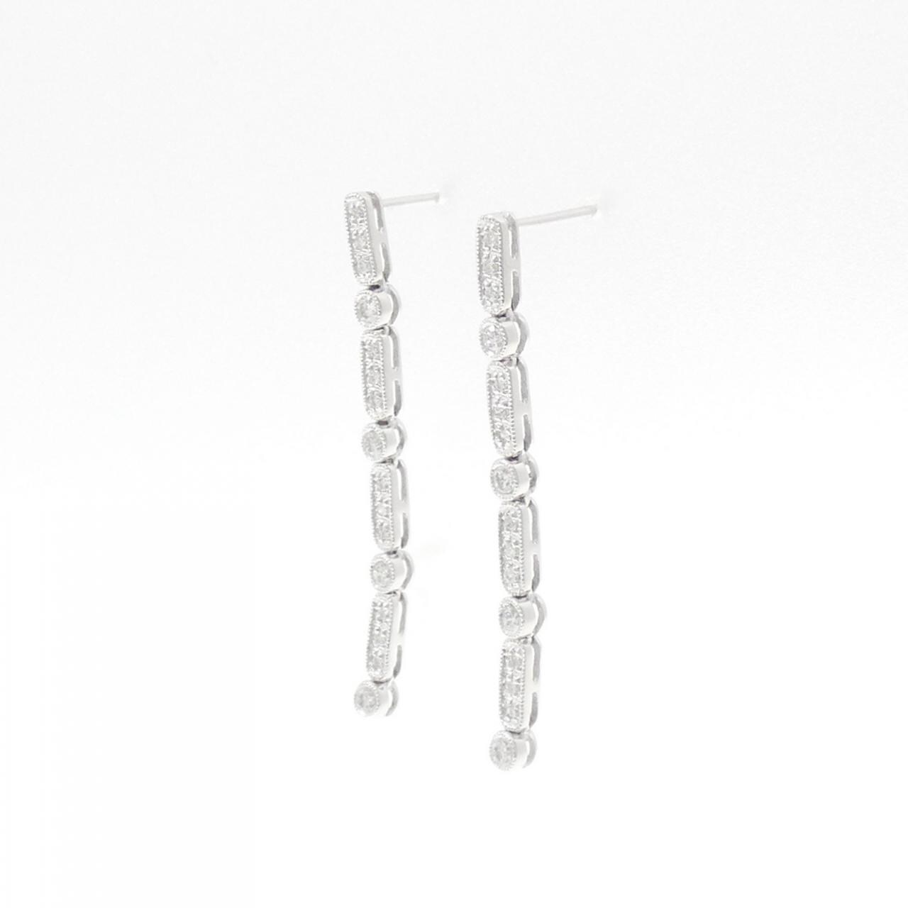 K18WG Diamond earrings