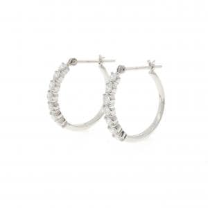 PT900 ダイヤモンド フープ ピアス 0.55CT
