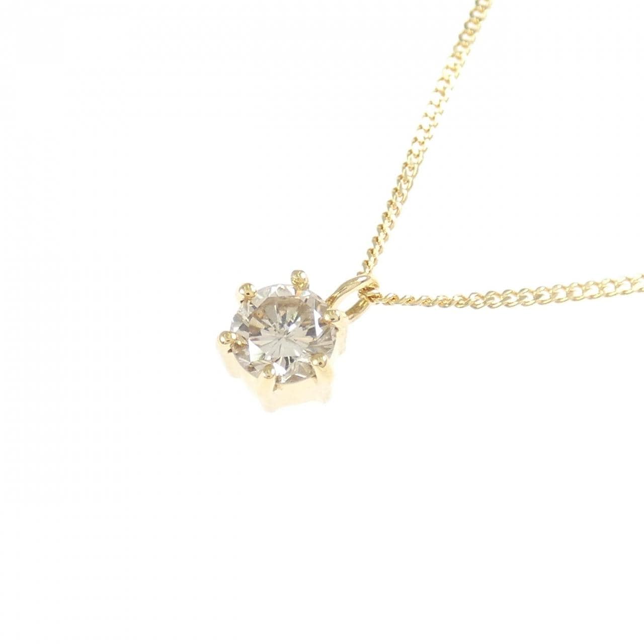 K18YG ソリティア ダイヤモンド ネックレス 0.43CT