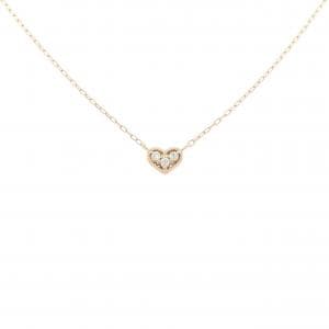 K18PG ハート ダイヤモンド ネックレス 0.03CT