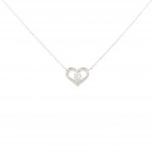 K18WG ハート ダイヤモンド ネックレス 0.08CT