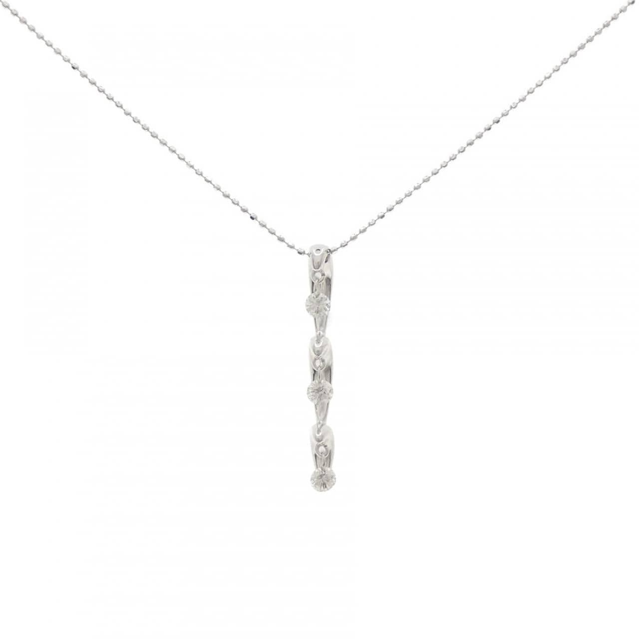 K18WG ダイヤモンド ネックレス 0.30CT