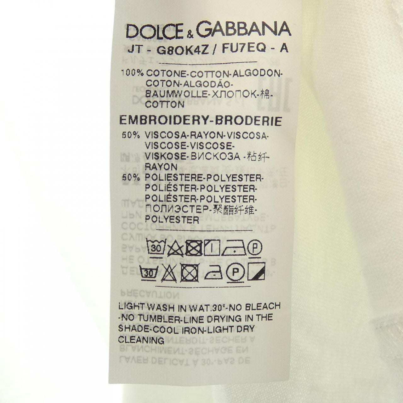 ドルチェアンドガッバーナ DOLCE&GABBANA G8OK4Z / FU7EQ Tシャツ