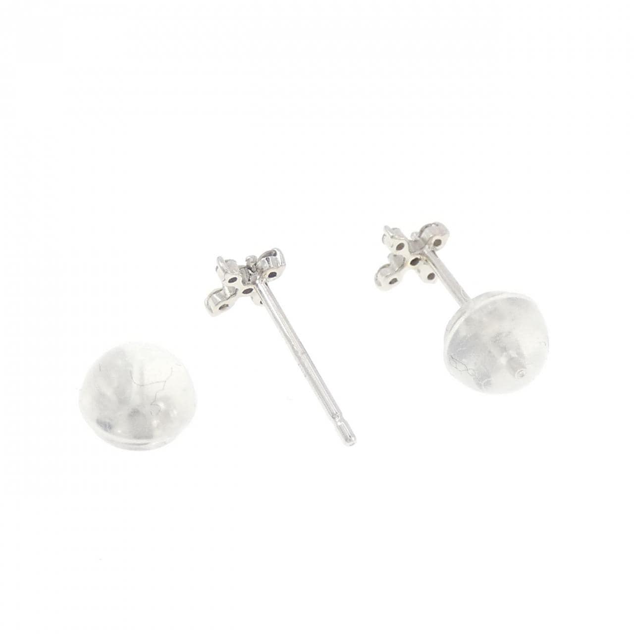 K14WG ダイヤモンド ピアス 0.06CT