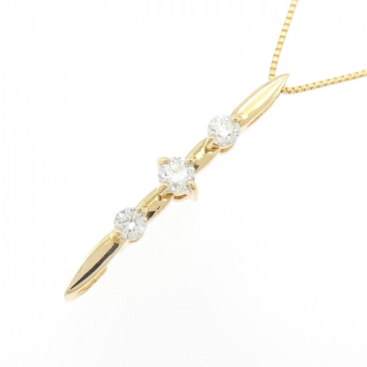 K18YG 2WAY ダイヤモンド ネックレス 0.30CT