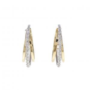 K18YG/K18WG ダイヤモンド ピアス 0.30CT