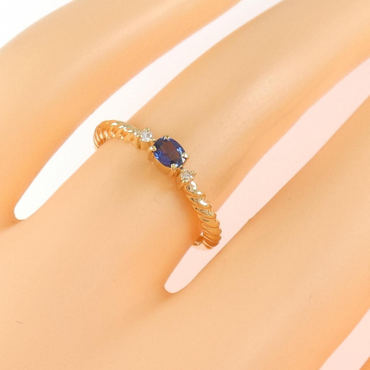 K18YG藍寶石戒指