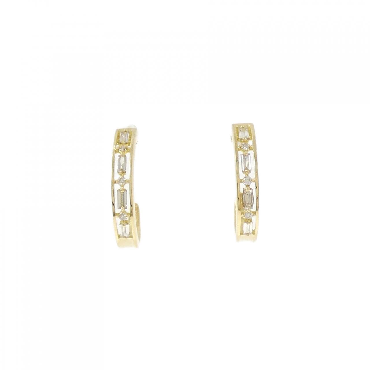 【新品】K18YG ダイヤモンド ピアス 0.16CT