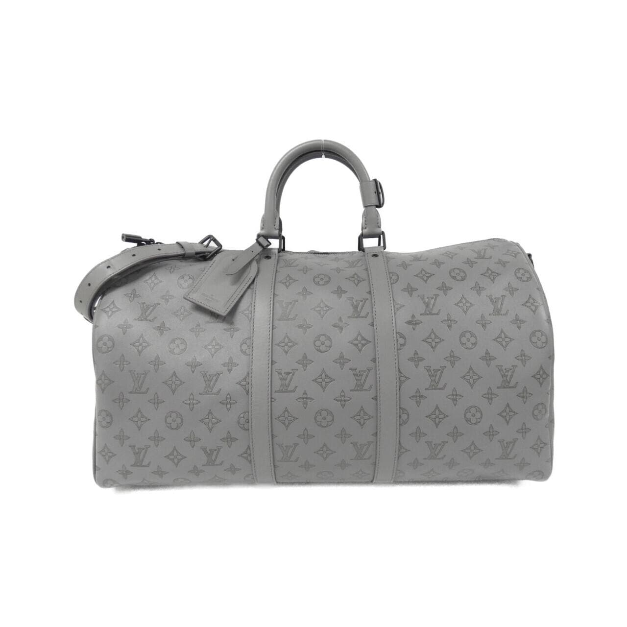LOUIS VUITTON Monogram Shadow Keepall Bandouliere 50公分 M46117 波士頓包