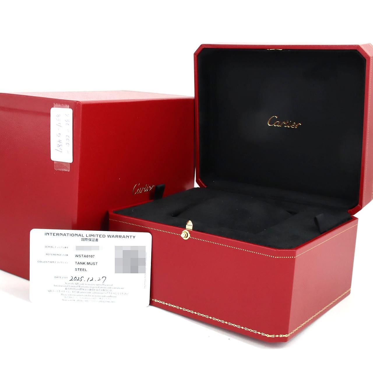 カルティエ タンク マスト ドゥ カルティエ SM WSTA0107 SS クォーツ