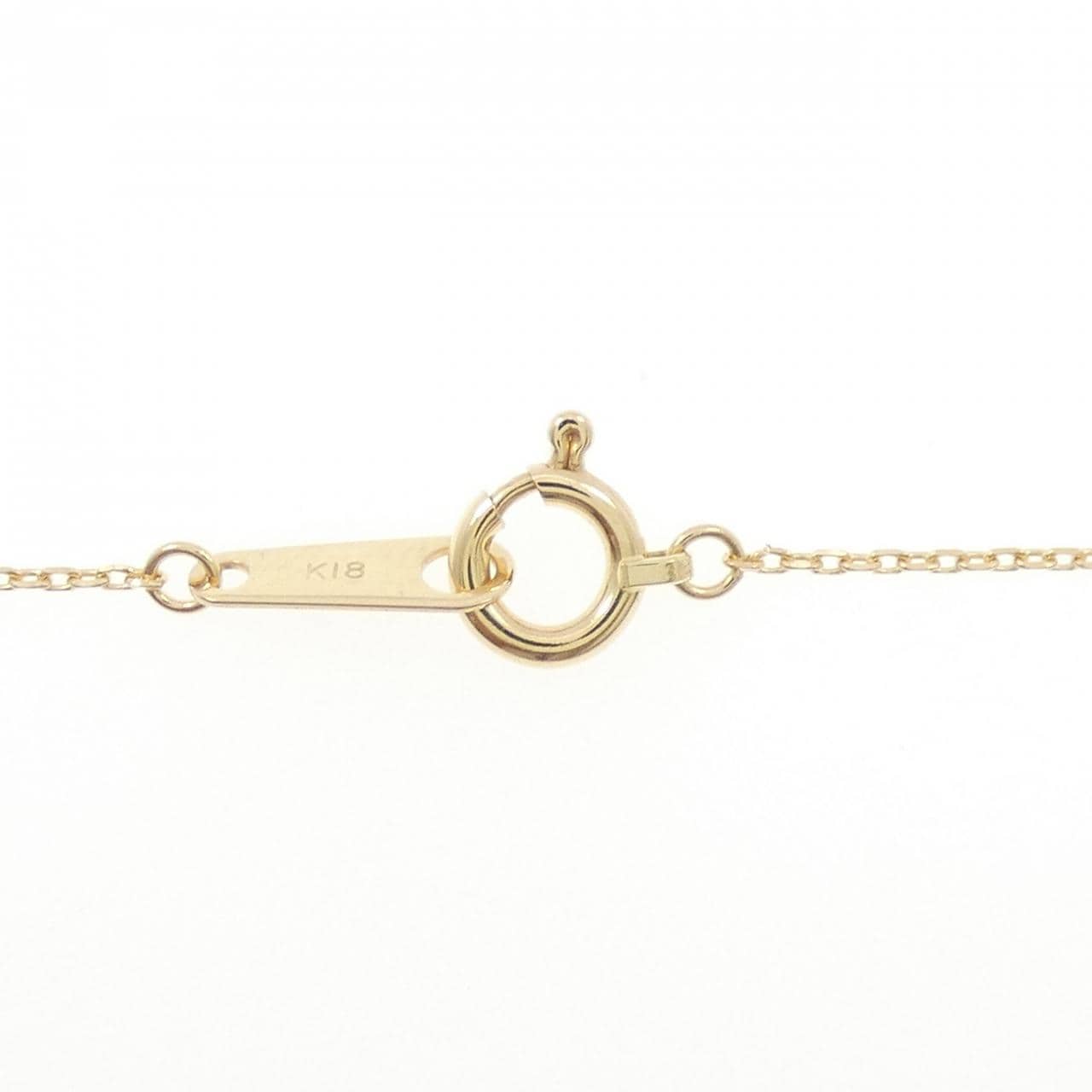 K18YG イニシャルC ダイヤモンド ネックレス 0.16CT