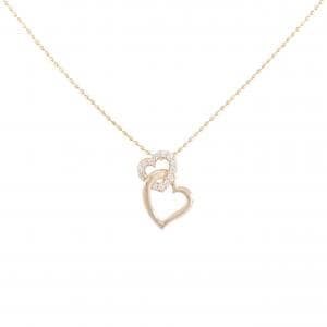K18PG ハート ダイヤモンド ネックレス 0.06CT