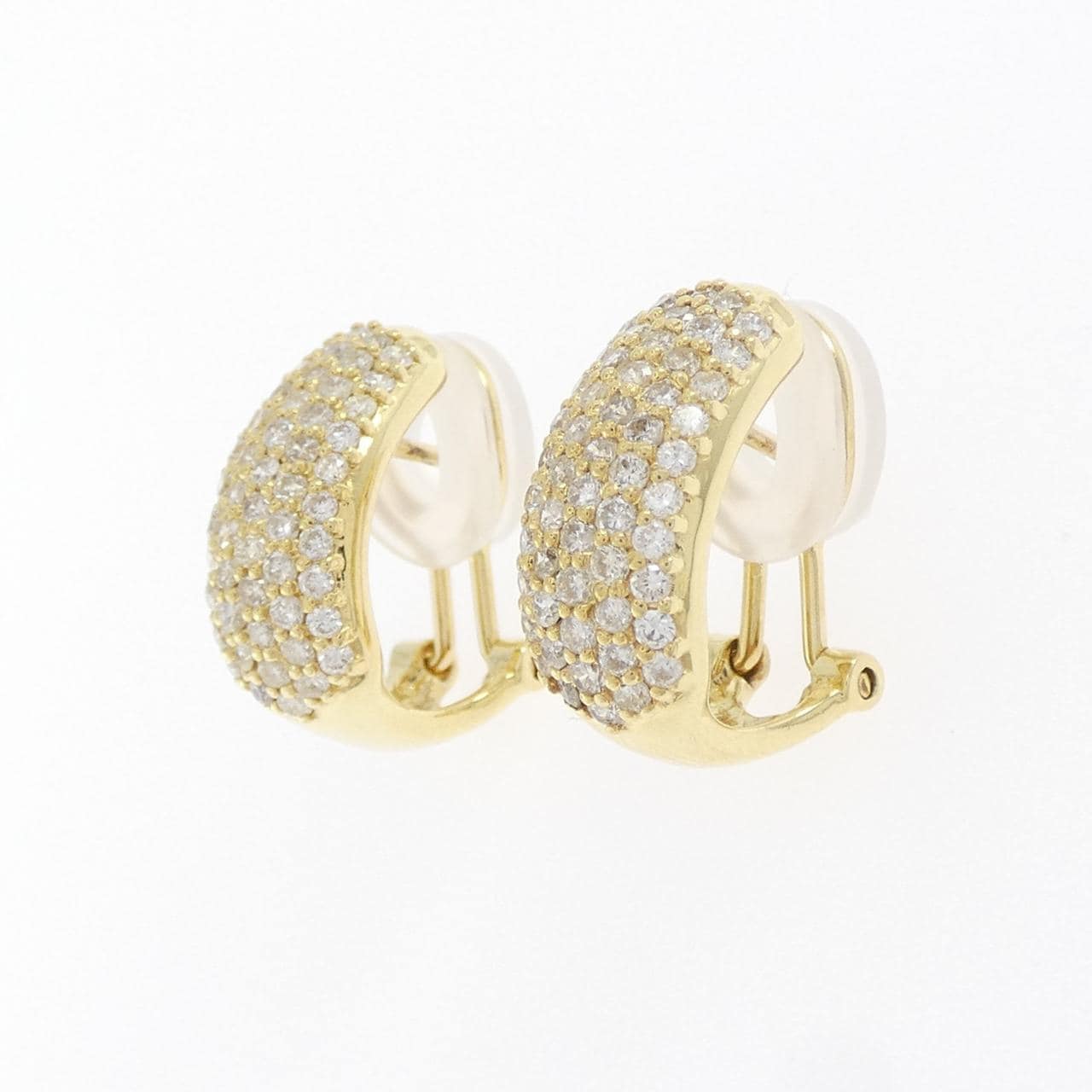 K18YG パヴェ ダイヤモンド ピアス/イヤリング 1.00CT