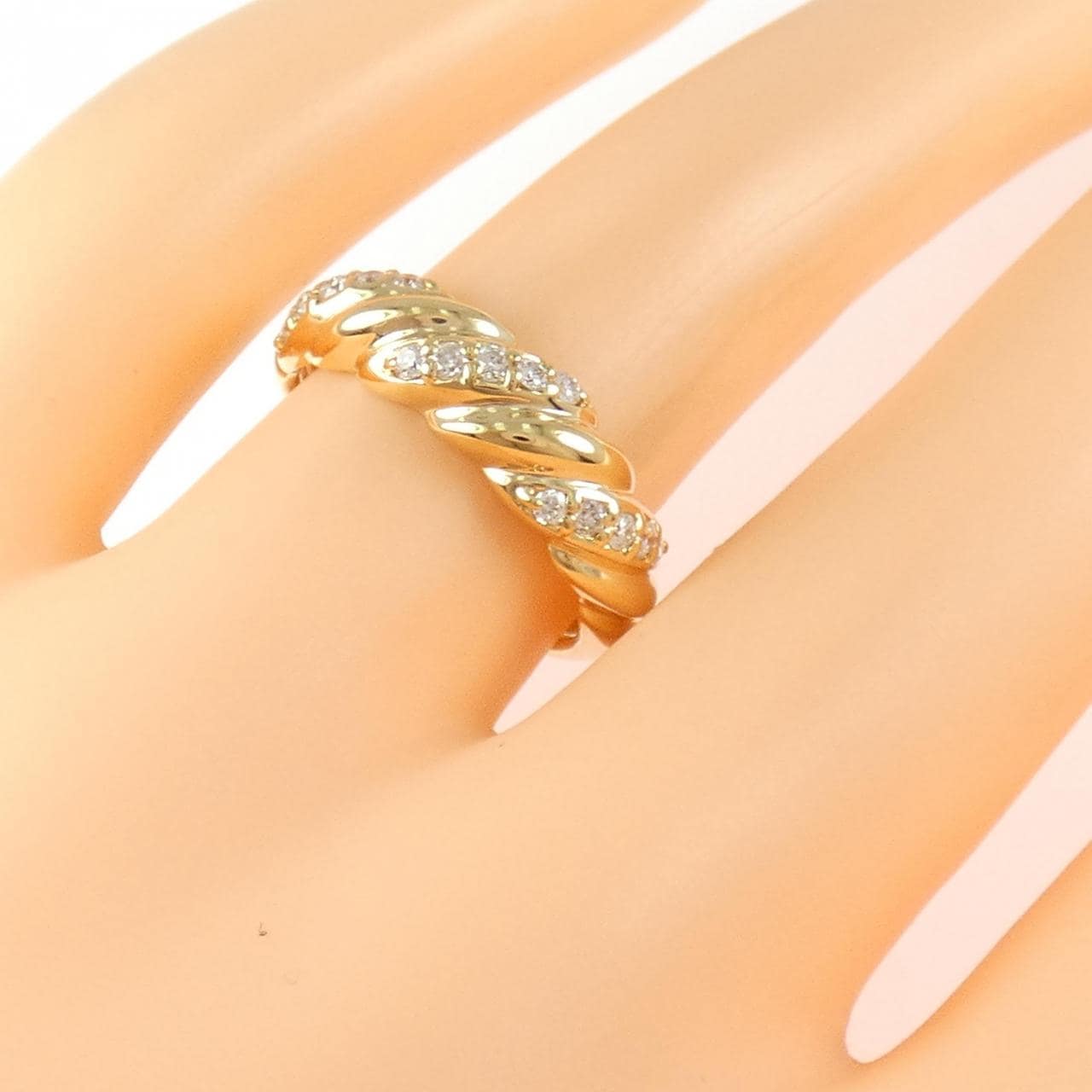 K18YG ダイヤモンド リング 0.21CT