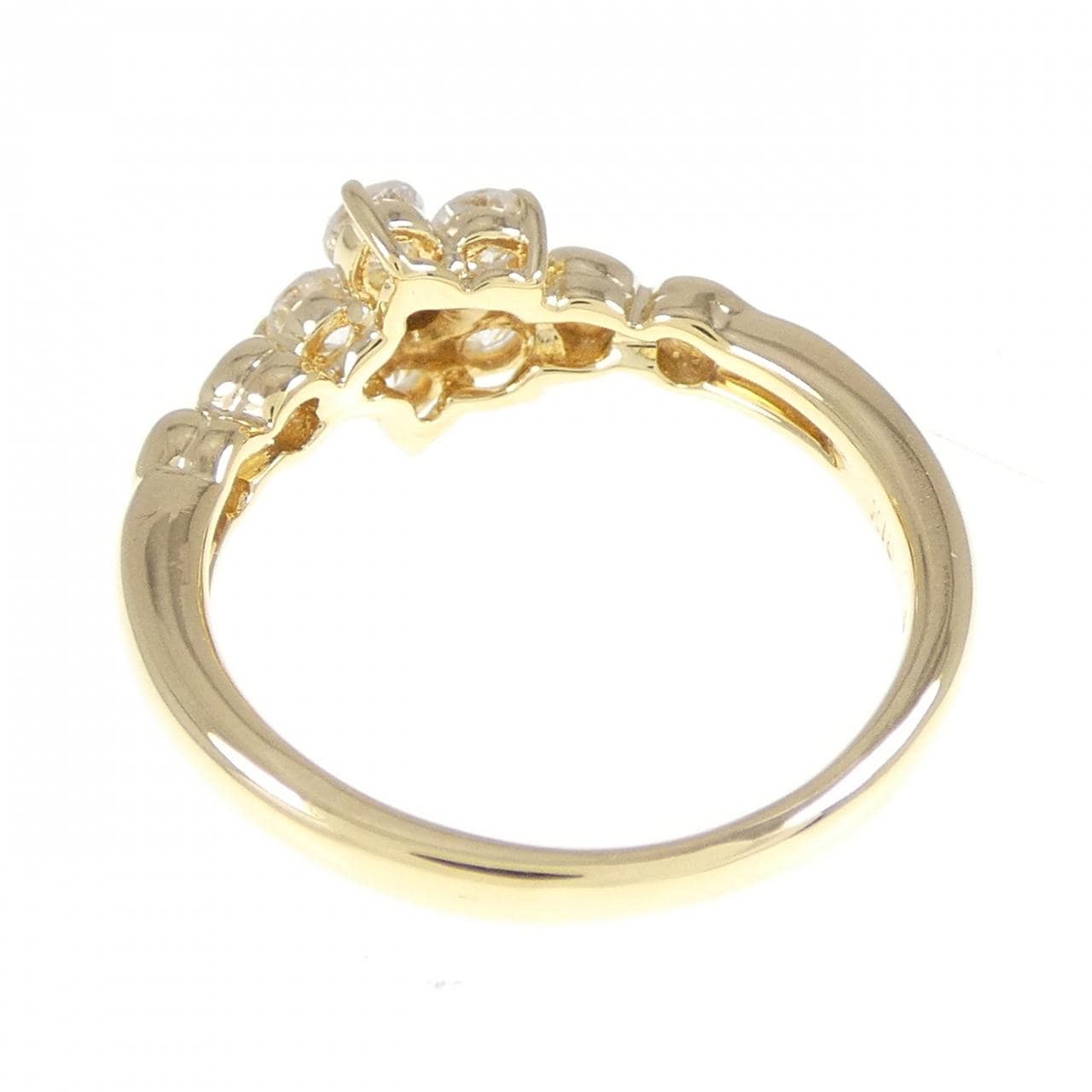 K18YG花朵鑽石戒指0.50CT