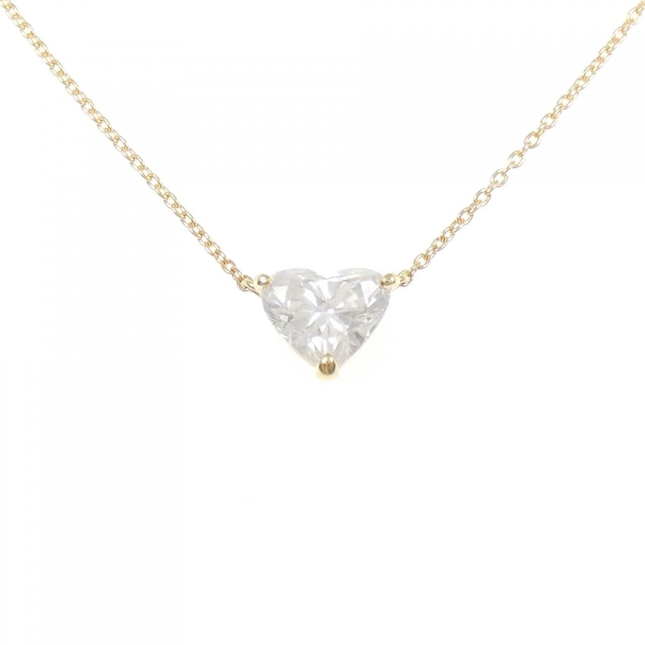 【リメイク】K18YG ダイヤモンド ネックレス 1.176CT F I1 ハートシェイプ