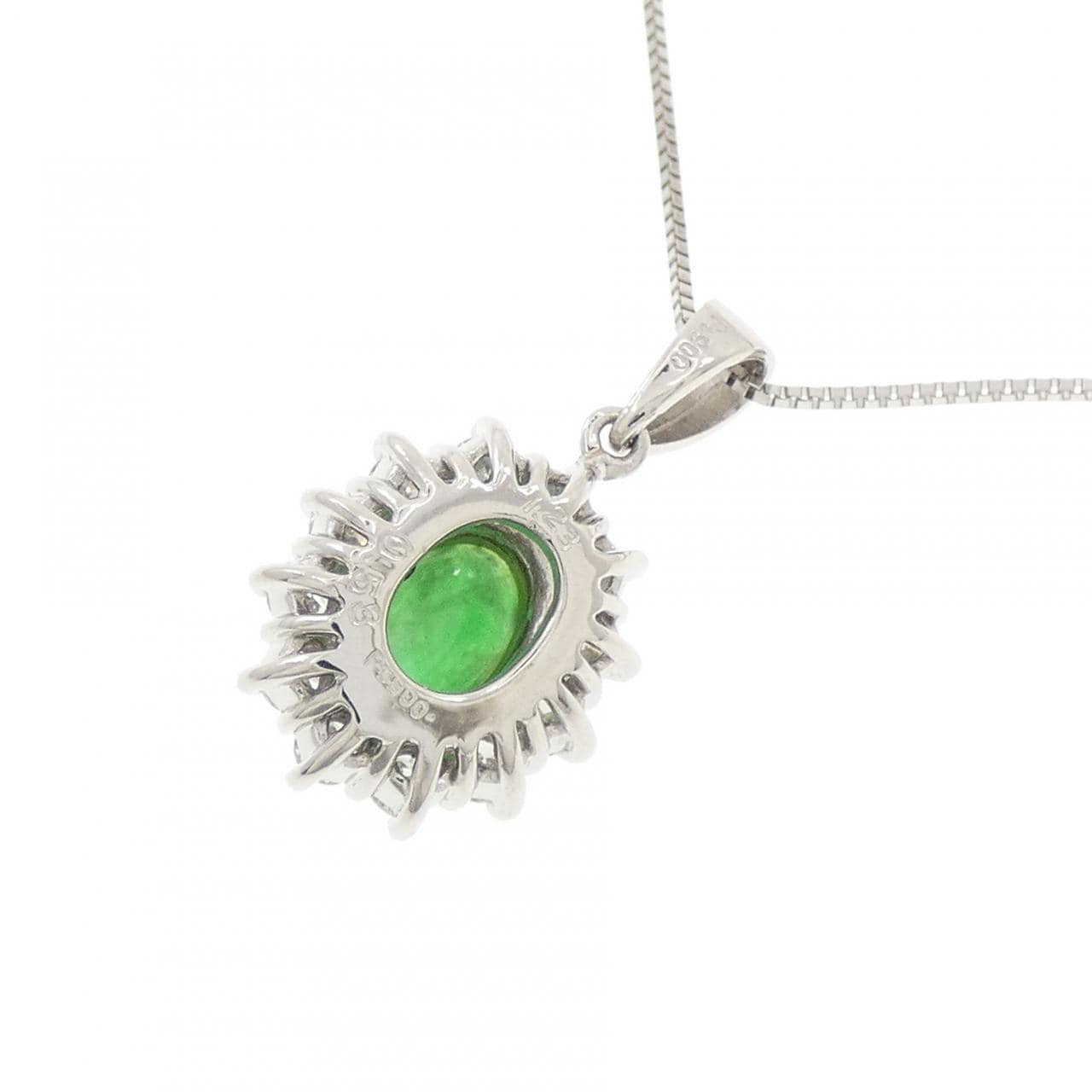 PT900/PT850 ヒスイ ネックレス 1.23CT