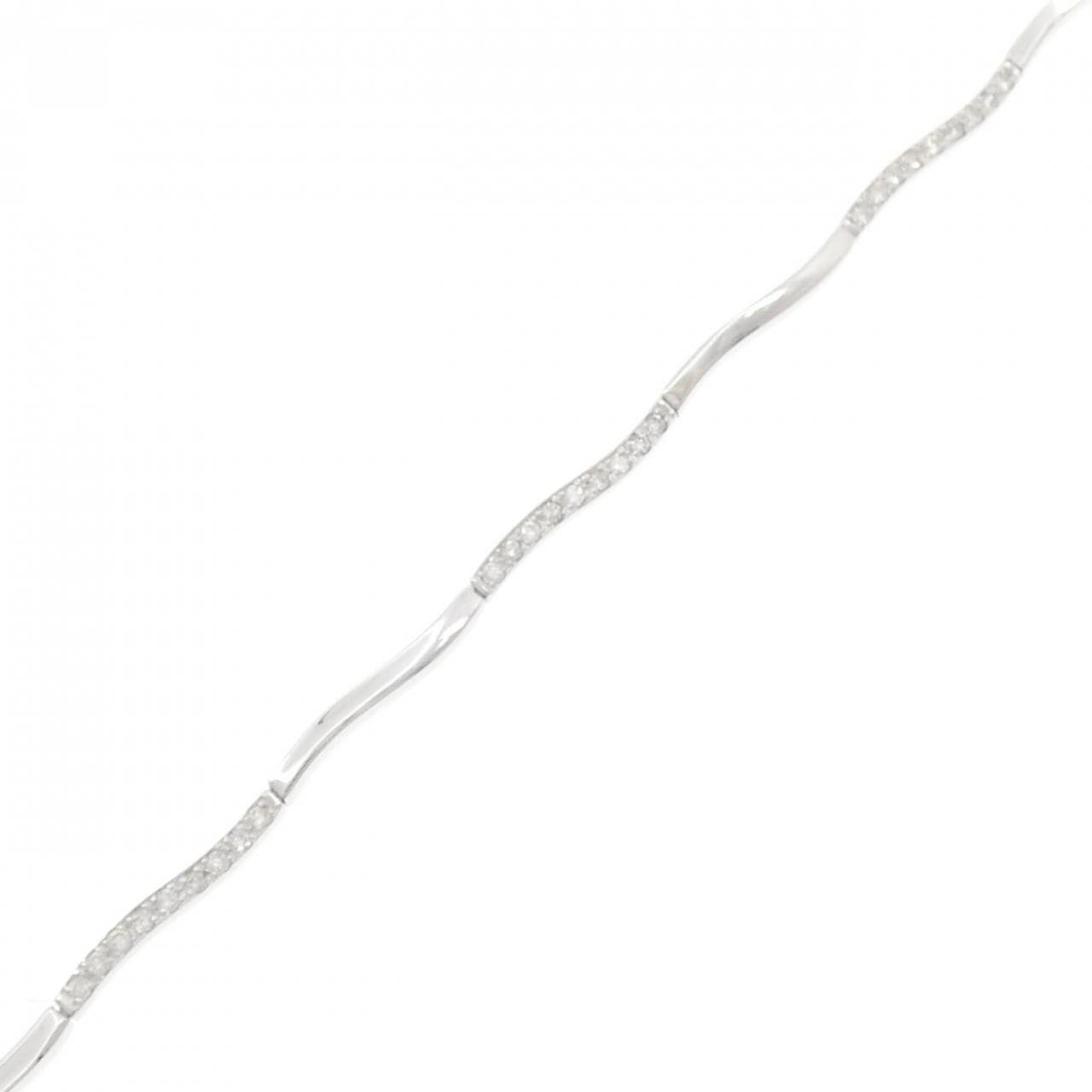 K18WG ダイヤモンド ブレスレット 0.20CT