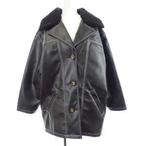 ルイヴィトン LOUIS VUITTON コントラストステッチフェイクレザーコート FNCO09O51 コート