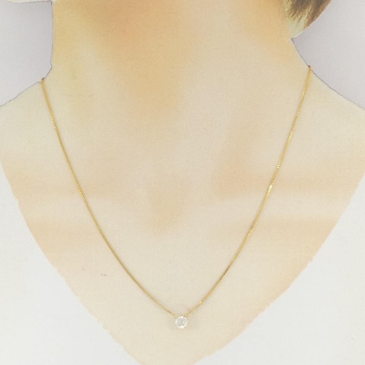 K18YG ダイヤモンド ネックレス 0.503CT F SI2 Good