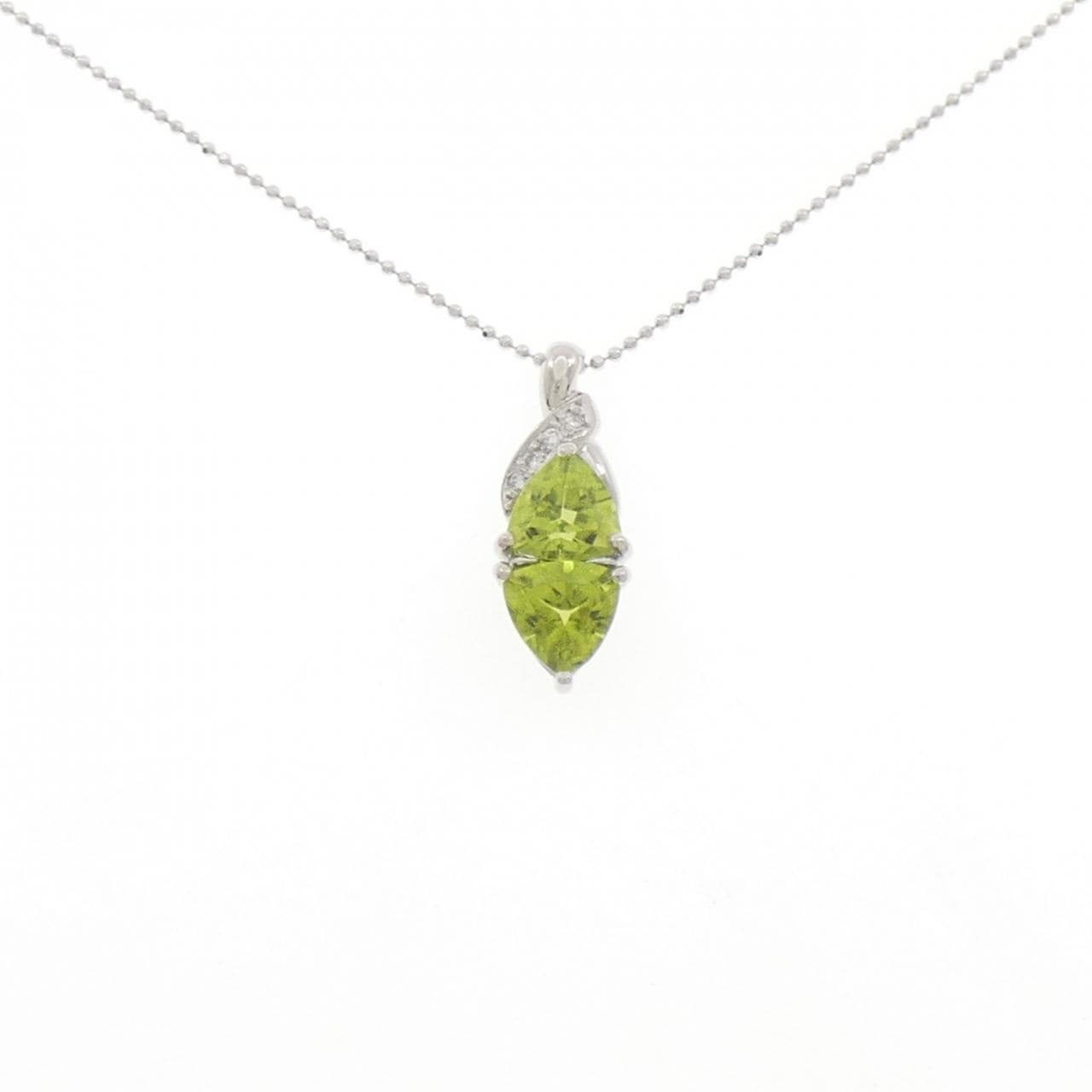 PT900/PT850 ペリドット ネックレス 2.73CT