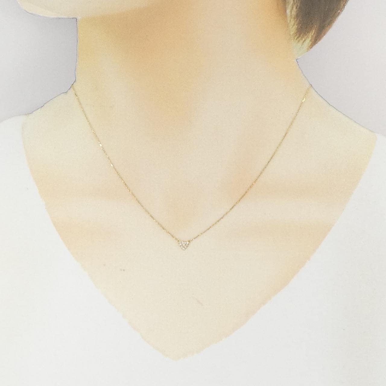 アーカー ハート ダイヤモンド ネックレス 0.05CT