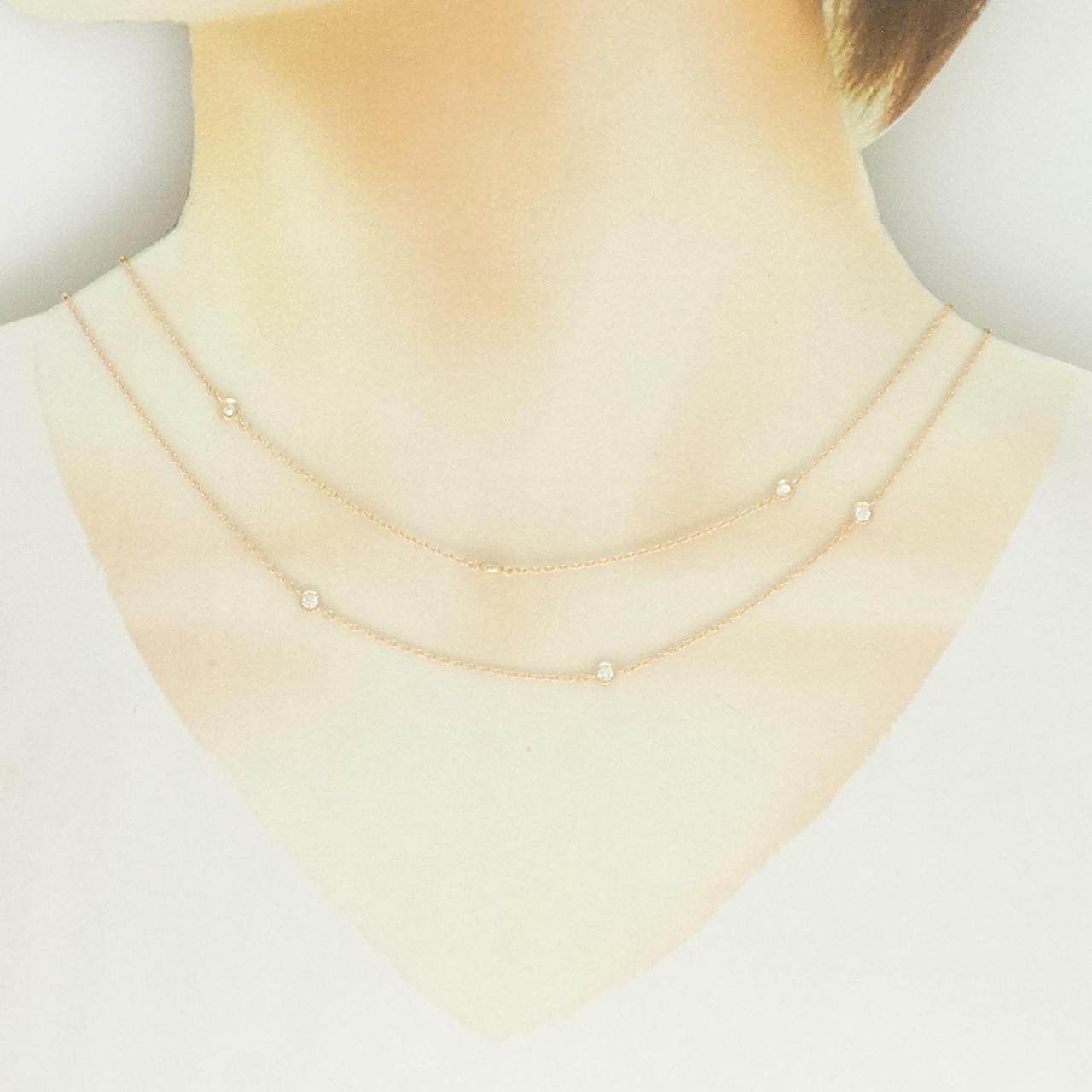 K18PG ダイヤモンド ネックレス 0.55CT