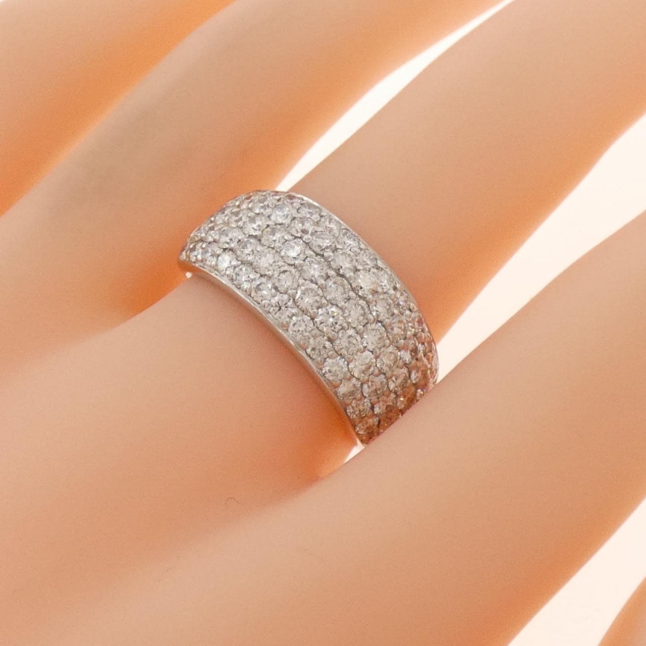 PT900 パヴェ ダイヤモンド リング 2.00CT