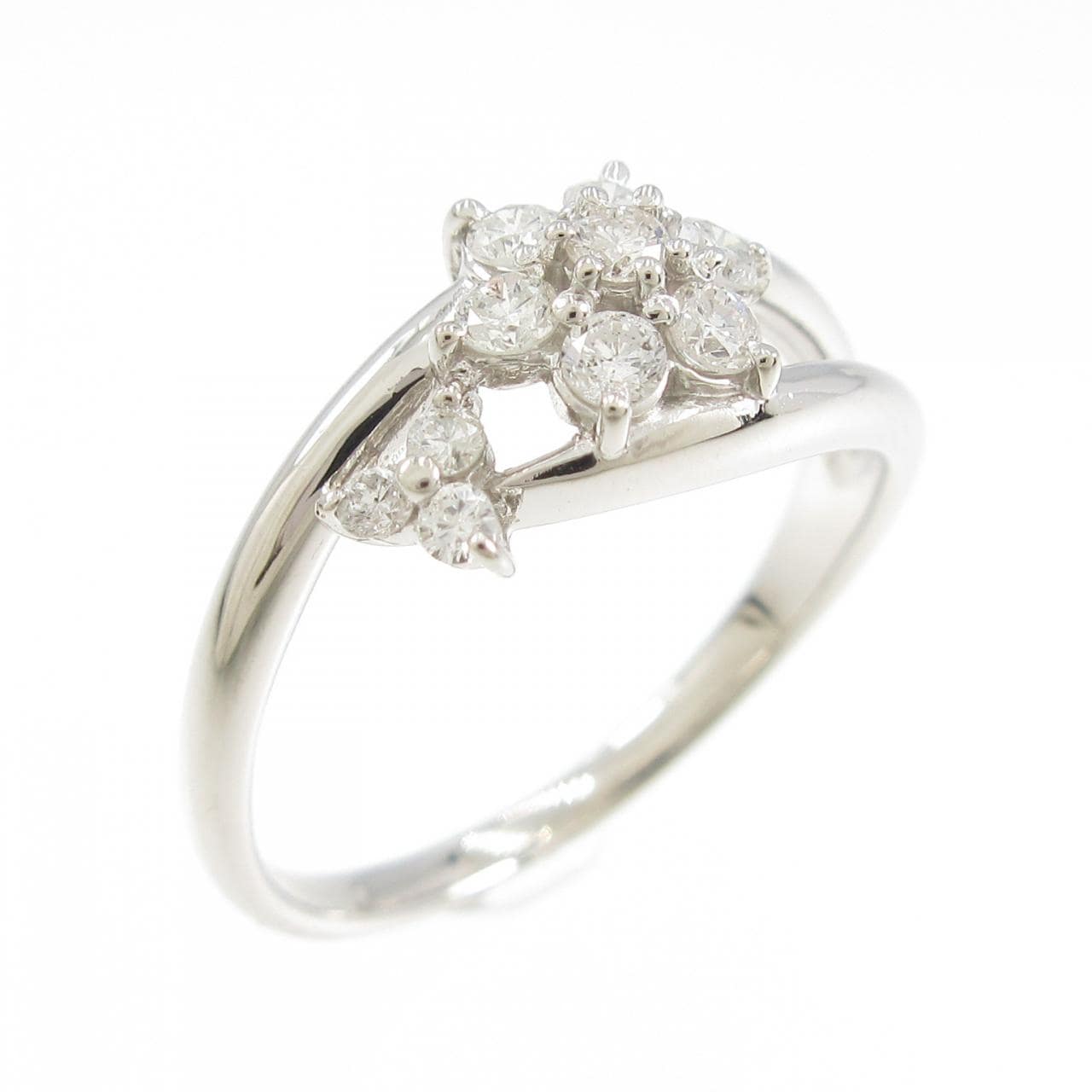 数量限定・即納特価!! PT フラワー ダイヤモンド リング 0.30CT - 通販