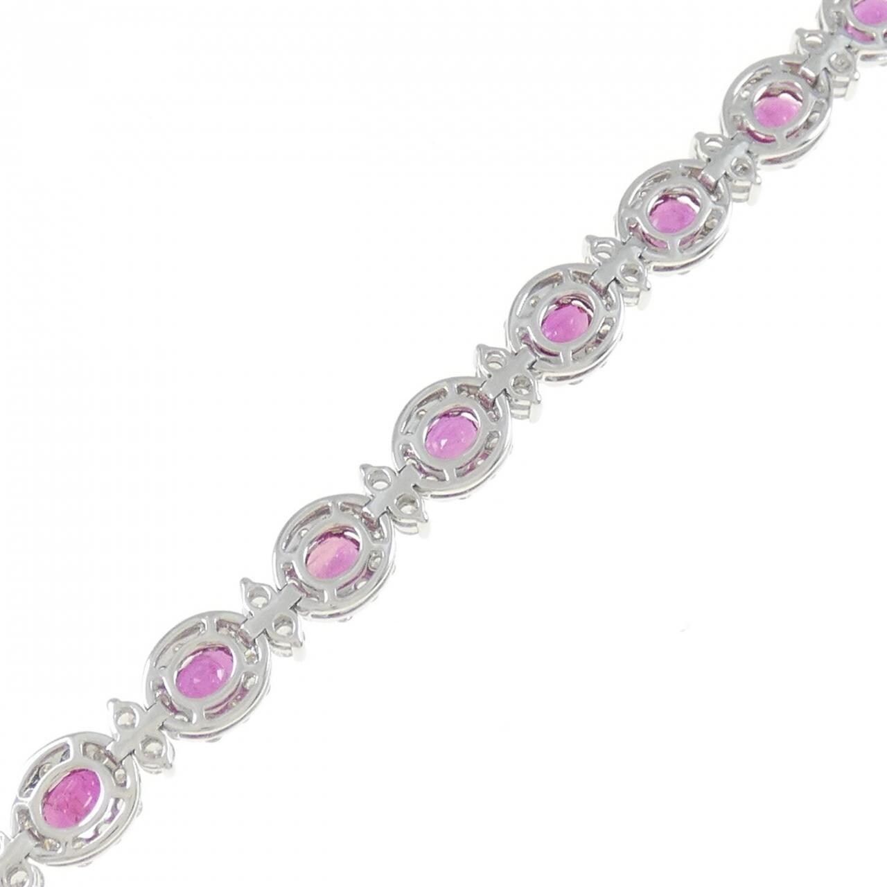 K18WG ルビー ブレスレット 6.16CT